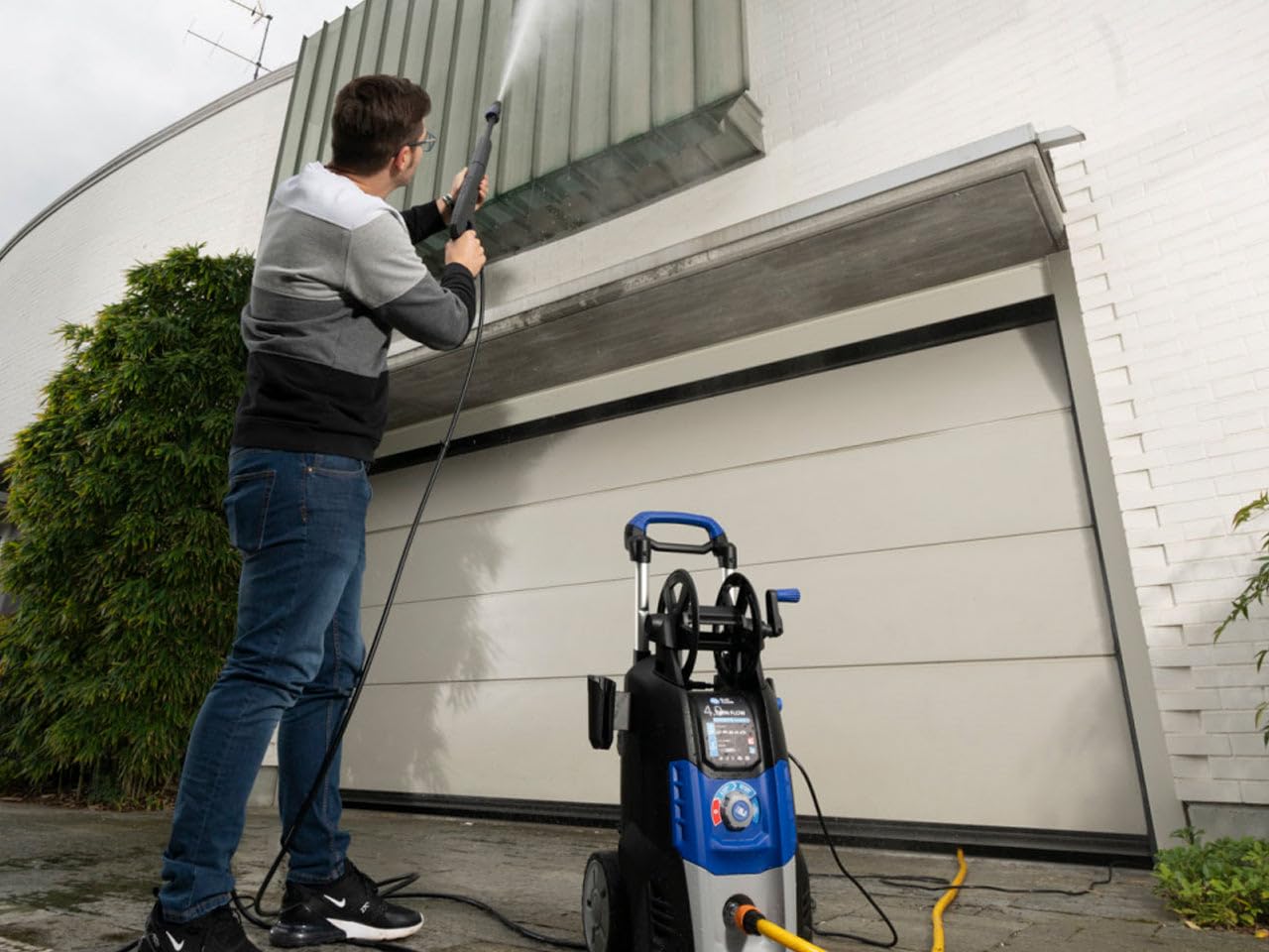 Annovi Reverberi 4.0 Twin Flow Idropulitrice ad Alta Pressione con Dualtech System (2500 W, 150 Bar, 810 l/h), Blu