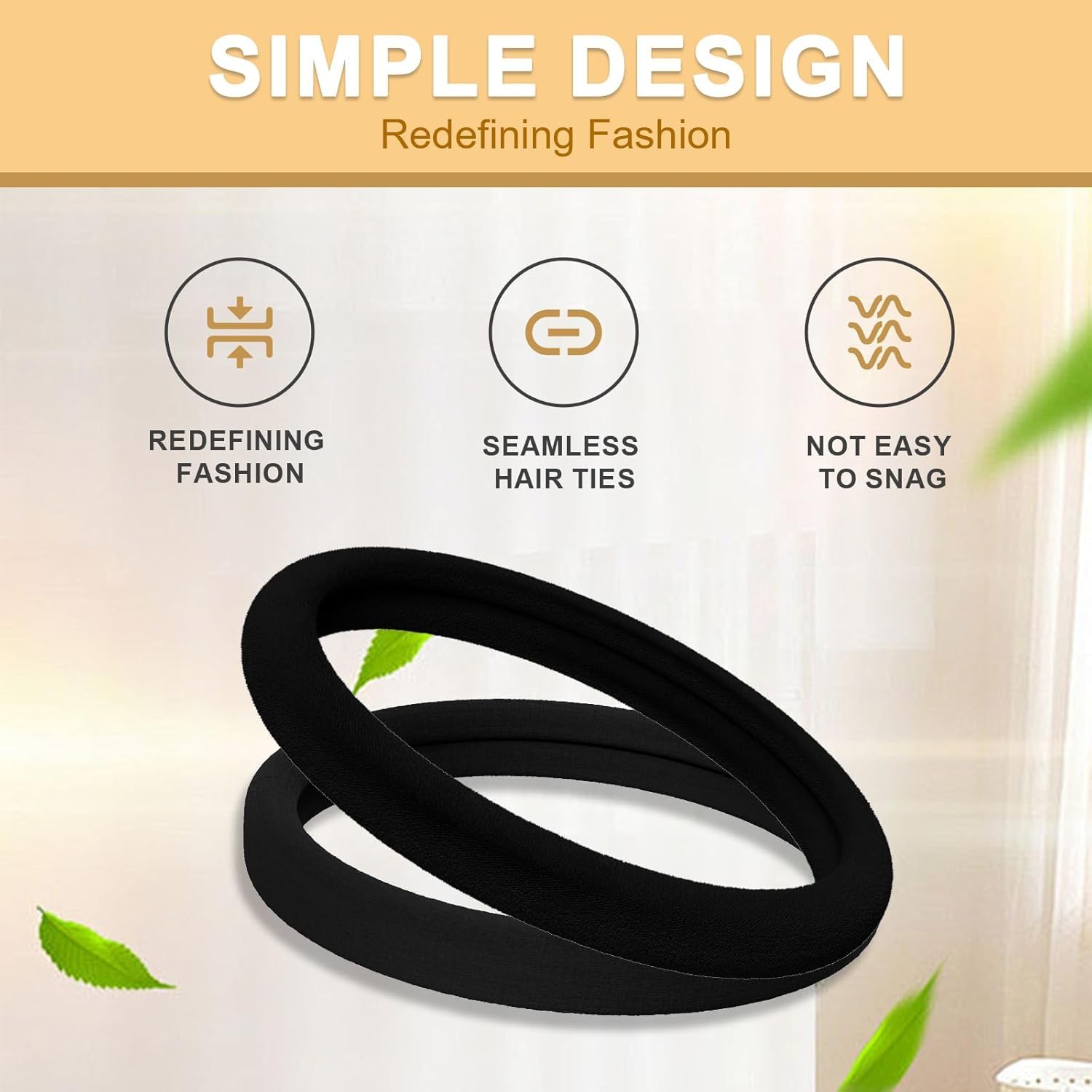 JOYSKY 200 Pcs Black Elastic Hair Bands 2mm Thin Hair Bobbles for Women Black hairbands Soft Hair Bands Without Metal suitable for Women Men Girls Kids - Image 3