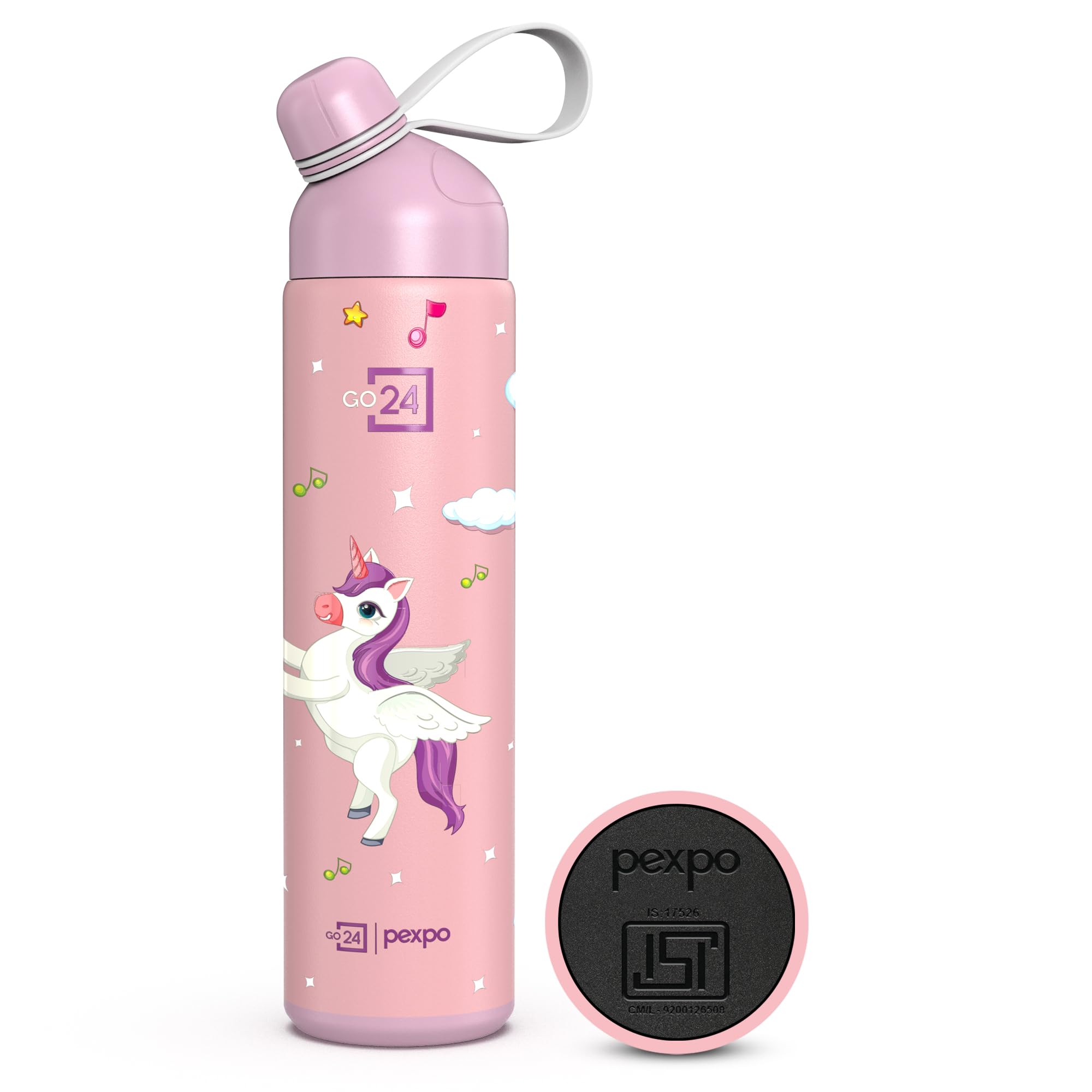 Pexpo Pico Cute Sipper 500ml Steel Water Bottle – Unicorn