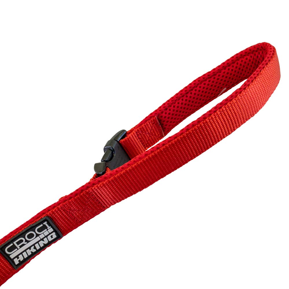 croci Reflective Hiking Leash, 2 x 120 cm, Red - Image 3