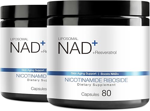 Suplemento NAD - NAD nicotinamida ribósido resveratrol 1000 mg para hombres mujeres, liposomal NAD Plus, suplemento NR para energía de impulso