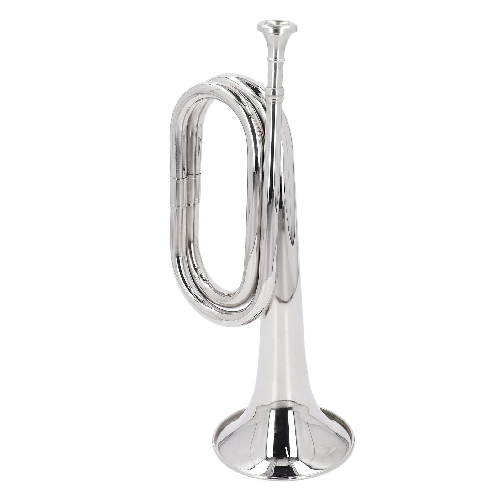 Jeffergarden Kavallerie-Trompete, Messing-C-Taste mit Mundstück, Klarer Klang und Einfaches Spielen für Anfänger, 11 Cm Durchmesser, 34 Cm Höhe, Perfekt für Blaskapelle und Orchester