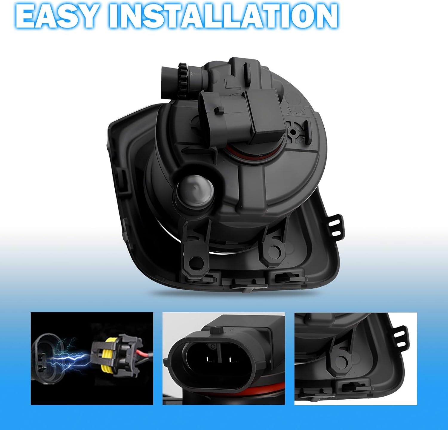 Fog Lights Assembly Kit for 2016 2017 2018 2019 2020 2021 2022 2023 Toyota Tacoma(Fits SR,SR5 Model Only), 1 Pair Bumper Driving Fog Lamps Set with H11 55W Halogen Bulbs