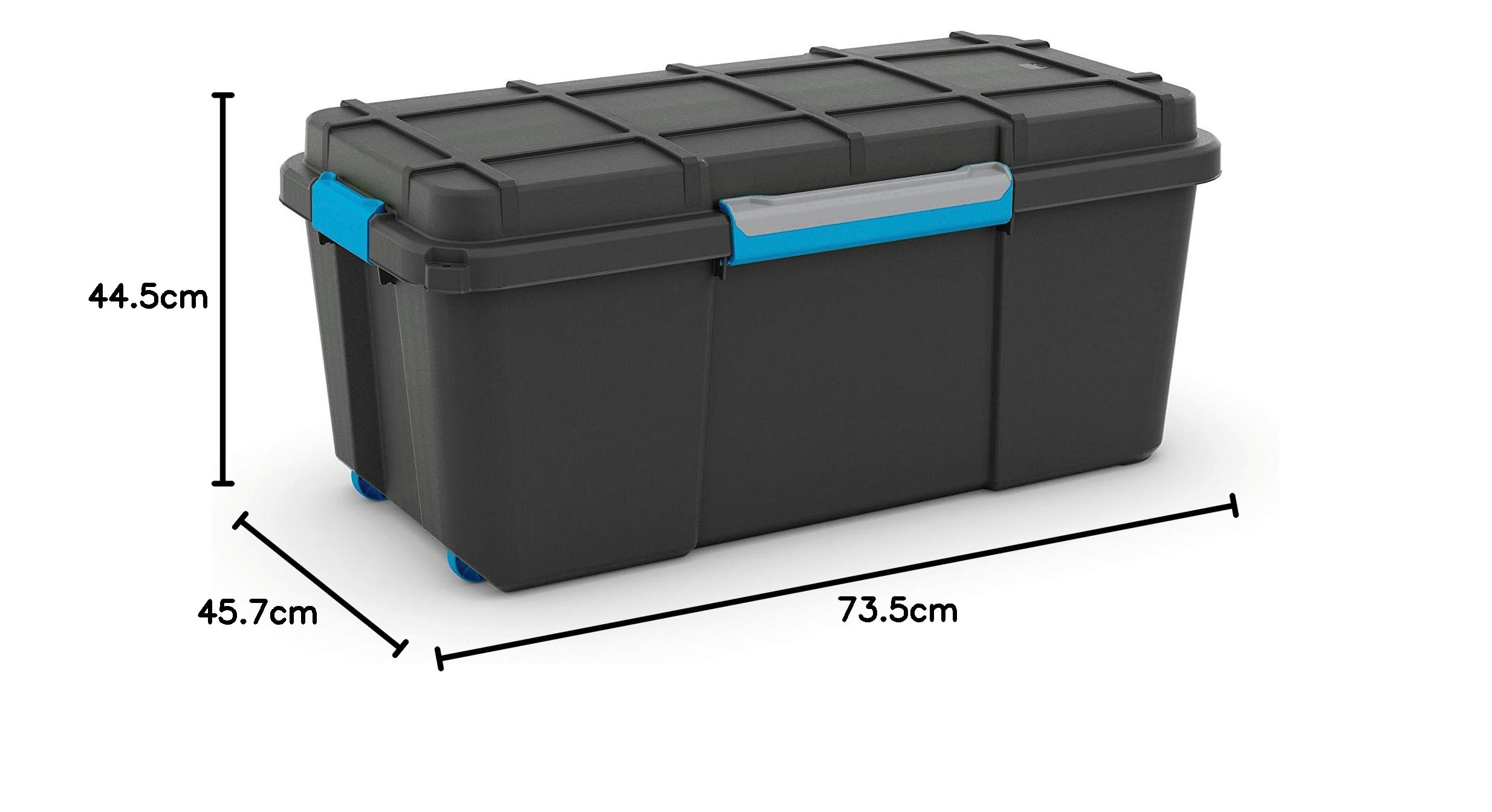 Keter Scuba box - Caja de ordenación XL; Almacenamiento; 74x45xH46 cm; Para guardar Herramientas; Color Negro y Azul