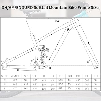 Aluminum Alloy Disc Brake Bike Frame 27.5er 29er Full Suspension Mountain Bike Frame 15.5/17/18 DH/AM Soft Tail Frame 12x148mm Through Axle BOOST Frame with Shock Absorber