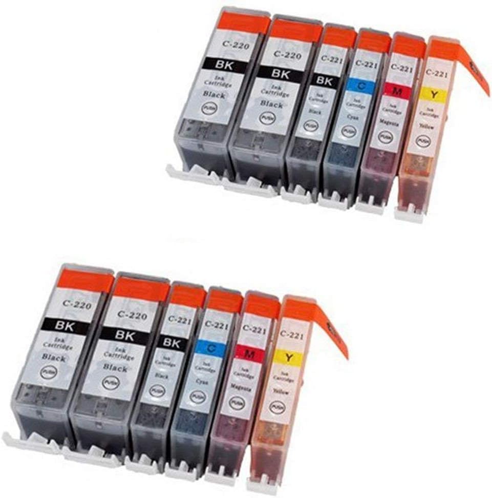 BlastCase 12 Pack. Compatible Cartridges for Canon PGI-220 and CLI-221. Includes Cartridges