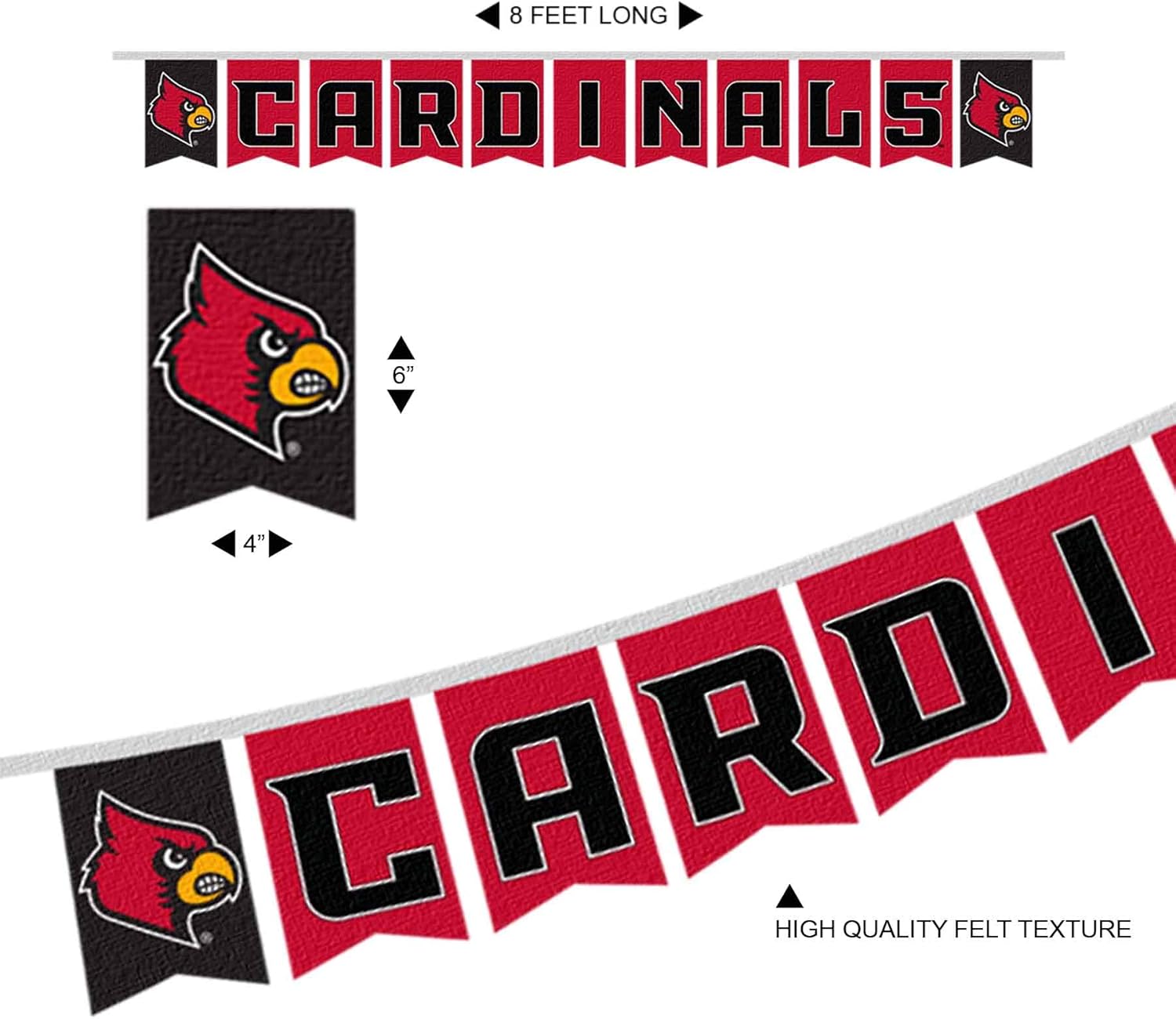 Louisville Cardinals Banner String Pennant Flags - Image 5