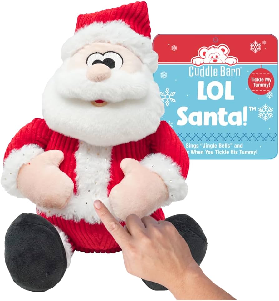Amazon.com: Cuddle Barn - LOL Santa! Tickle My Tummy Plush