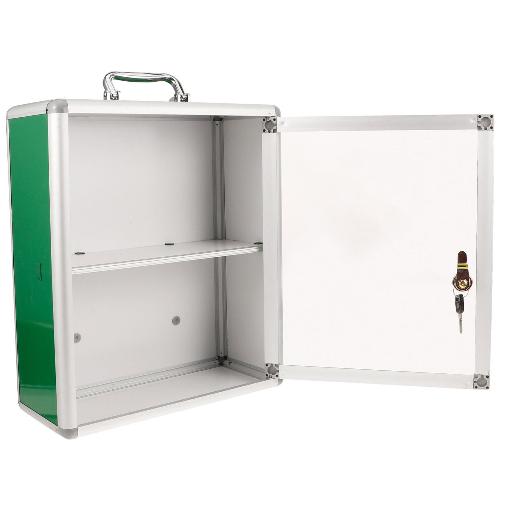 GALPADA Botiquín y Puerta Transparente Montado en Pared de Primeros Auxilios Gran Capacidad, Diseño Ahorrador de Espacio para Uso en Hogar y Casilleros