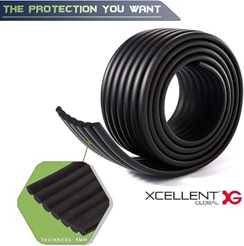 Car Door Dent Protector Removable Soft Cushion Magnetic Car Door Guard Strip for Garage Parking 2 Meter - Black AT007