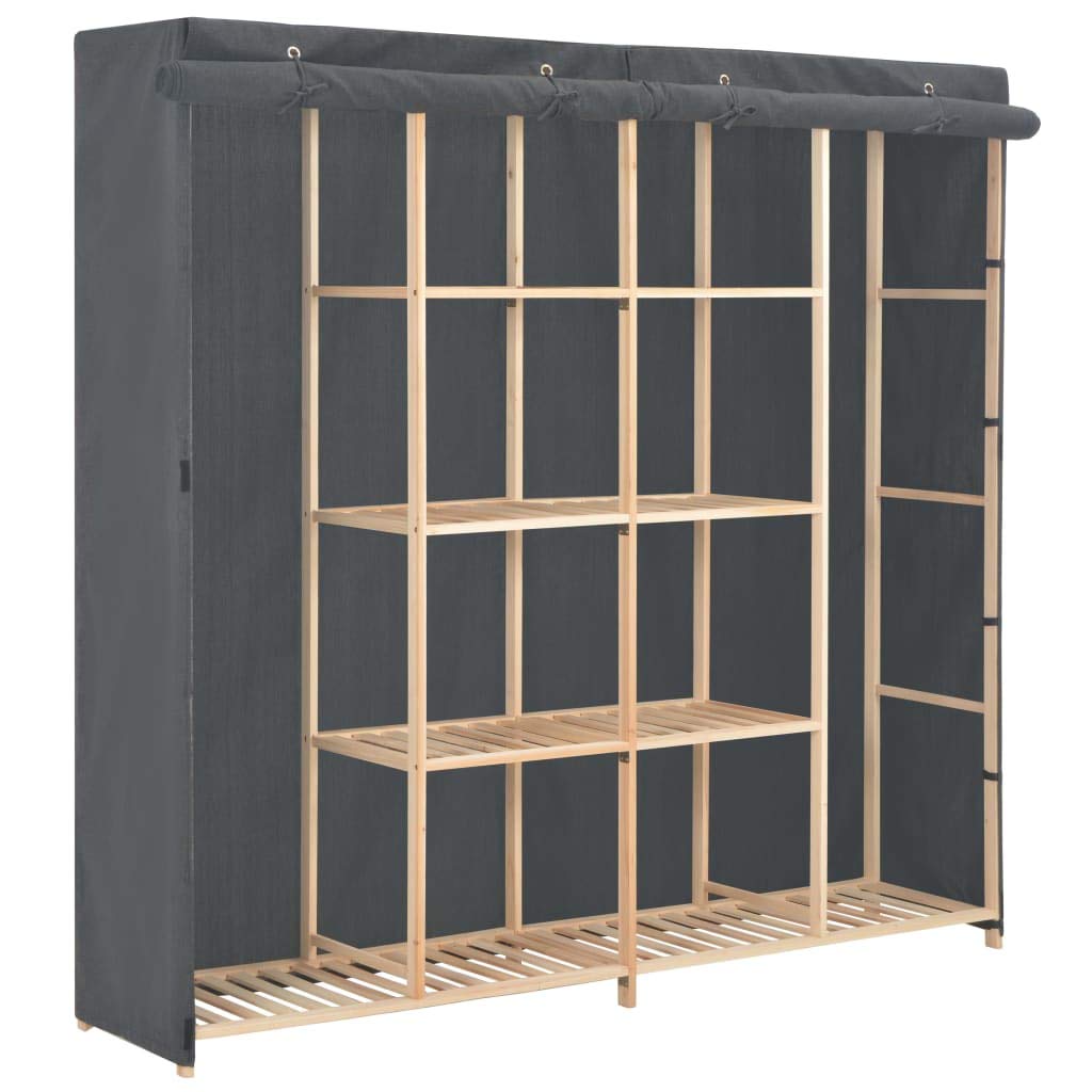 Armario de Tela, Armarios Dormitorio, Organizadores De Armarios De Ropa, Armarios Roperos, Muebles Roperos, Armario Zapatero Tela, Gris 173x40x170 cm
