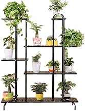 Plant Stands, Multi-Layer Wrought Iron Flower Shelf, Balcony Shelf, Indoor Green Radish, Fleshy Flower Shelves/Black/a