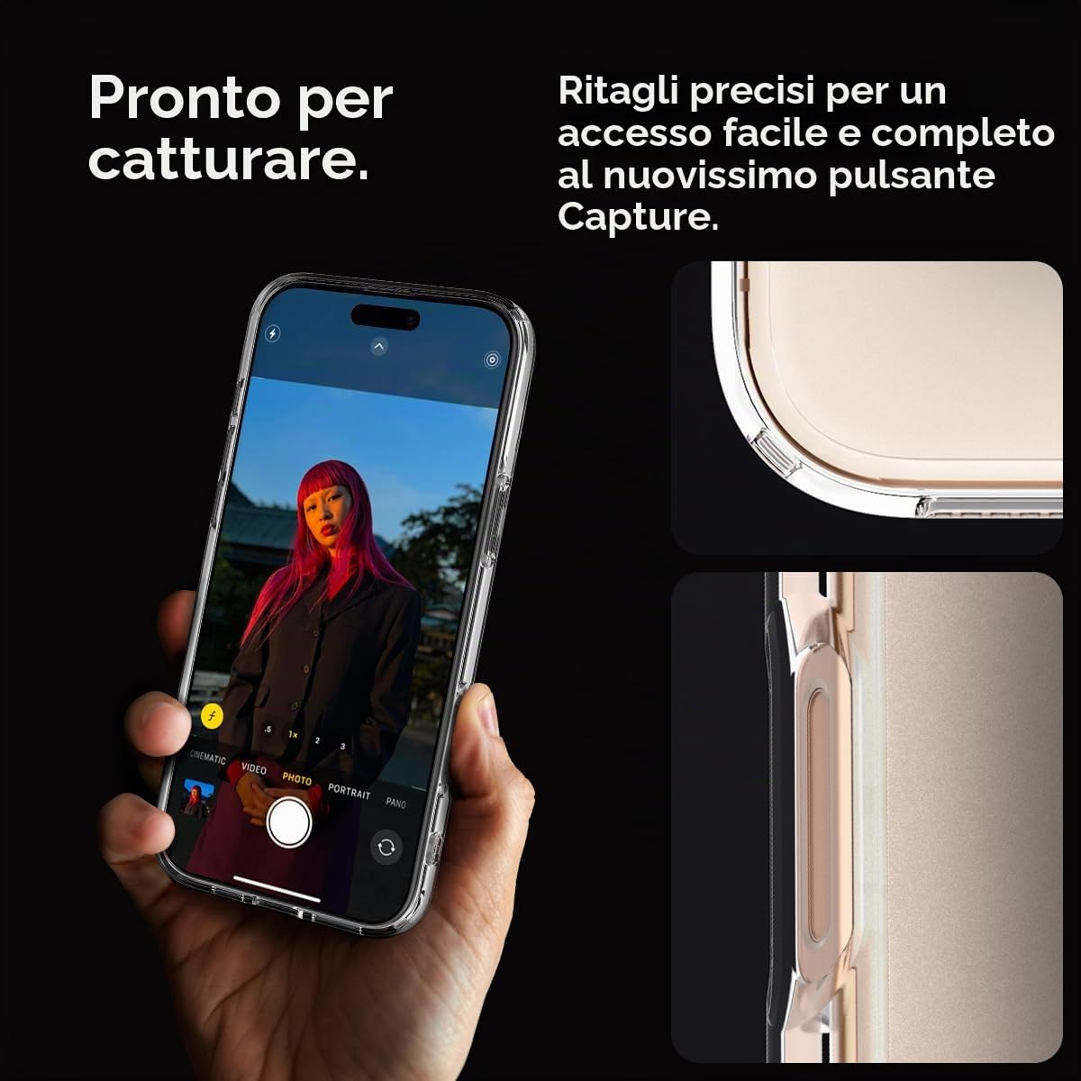 Spigen Cover Ultra Hybrid Compatibile con iPhone 16 Pro - Frost Clear