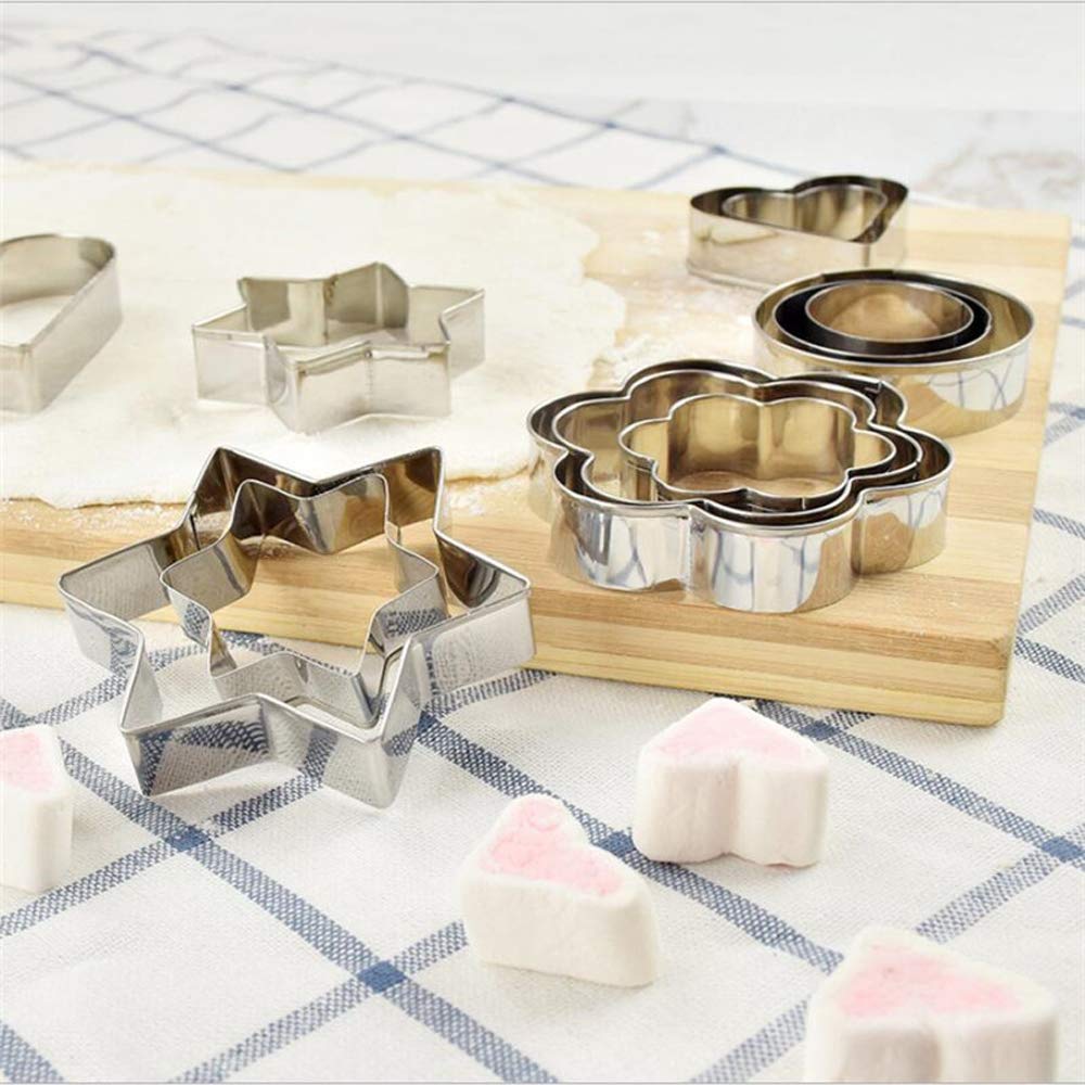 Small Cookie Cutters 12 Piece Stainless Steel Cookie Cutter Set - Stars ...