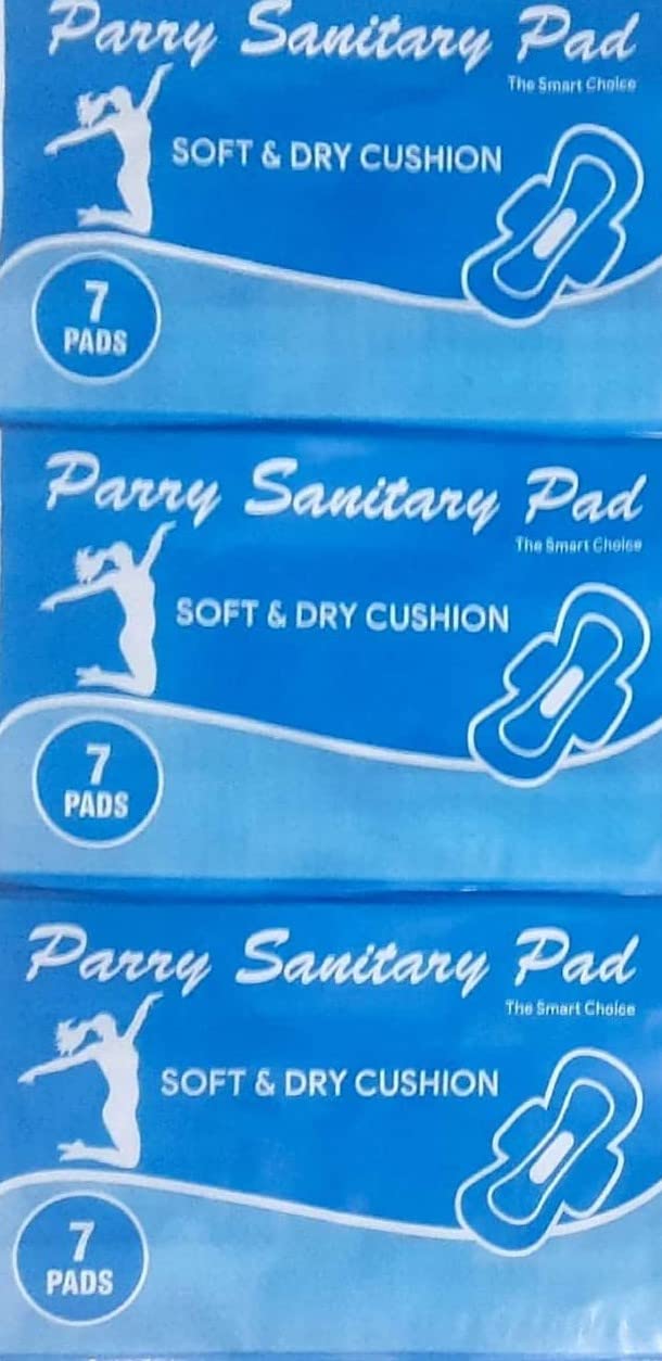 Parry Sanitary Pad Soft Dry Cushion Sanitary Napkins/Pads for Women, 280 mm (Count of 7) Combo Pack (3)