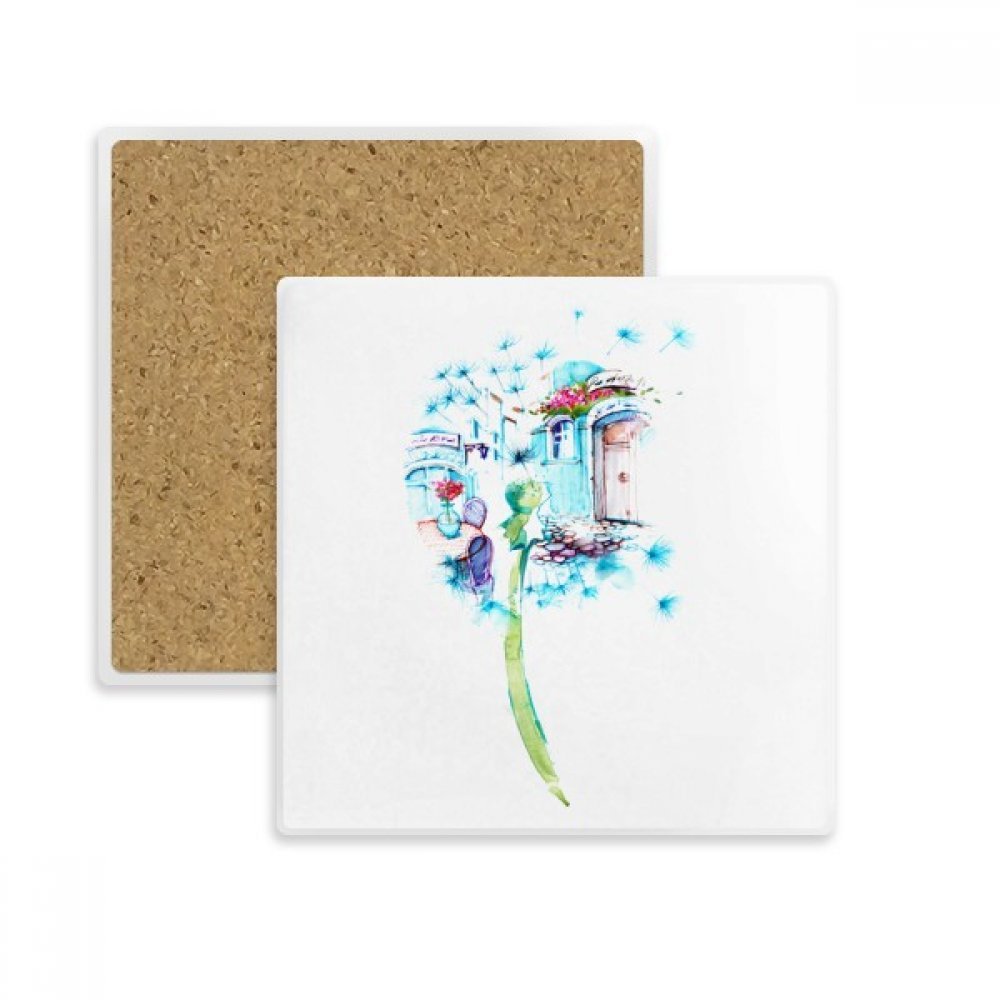 Coaster tasse porte en pierre pissenlit pour éliminer les traces de verre