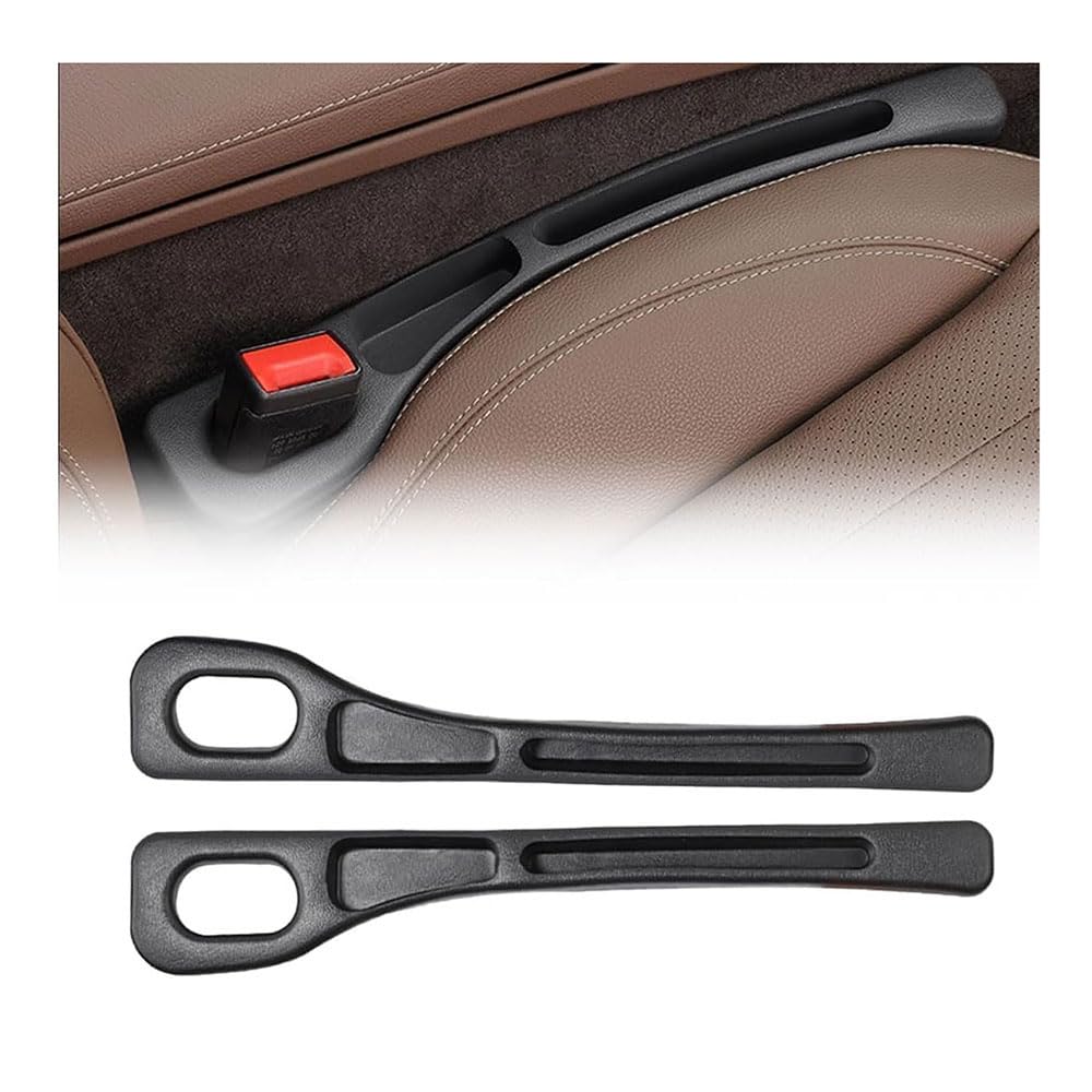 ABCHL Car Seat Gap Filler Pad with Seat Belt Buckle Slot for Nissan Micra (K13 K14 2010-2025 2026),Front Automotive Vehicle Seat Crevice Blocker Anti Drop Cushion,Interior Accessories,Black