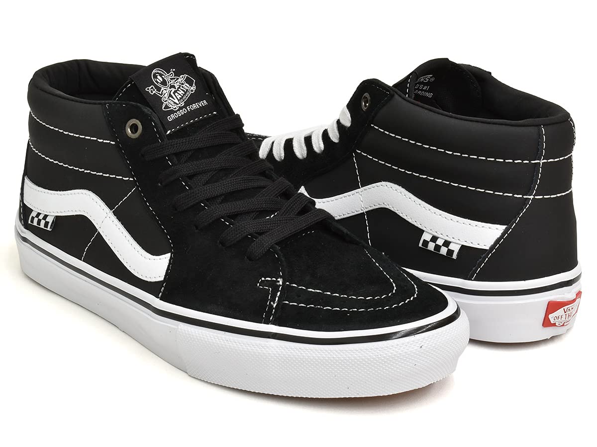 Amazon | [バンズ] SKATE GROSSO MID BLACK/WHITE/EMO LEATHER