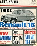 MOT auto-kritik, 13. Jahrgang, Heft 7/1967, Test & Technik von Youngtimern der 60er