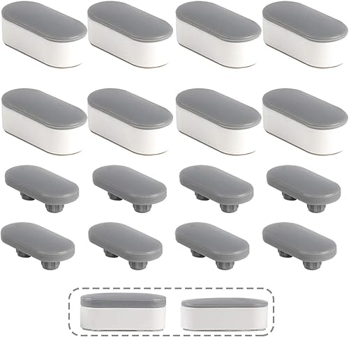 Miniatura 6 de iFealClear 8 piezas de parachoques universales para asiento de inodoro para bidé, parachoques de goma para cambiar de altura, fuerte adherencia para