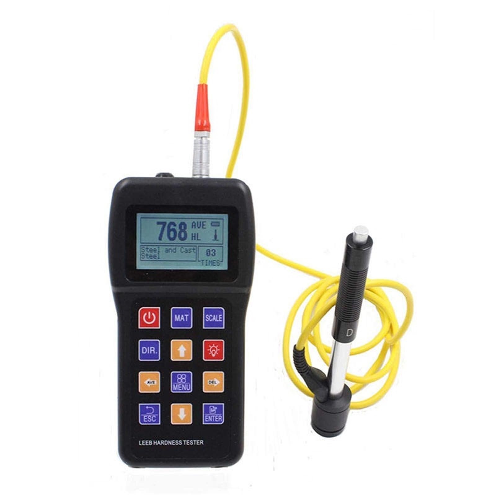 CUDTAPI Metal Leeb Hardness Tester Meter Digital Durometer Hardness Testing Instrument With D Type Impact Device 170 To 960 HLD Range