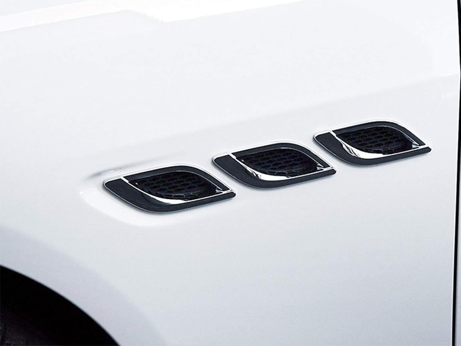 Hood Scoops ABS Air Vent Hood Scoop, Universal Car Decorative Air Scoop Intake Hood Vent Bonnet DIY Style 10cm X 3.5cm, 2/6 Pcs (Color : Black, Size : X6)
