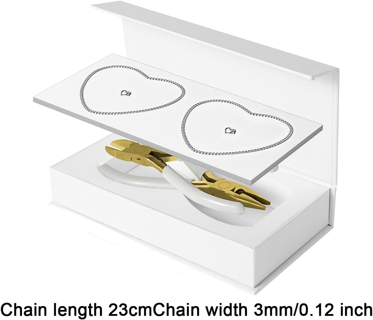 Colaxi Permanent Bracelet Kit, Couples Gifts Lightweight Bracelet Making Kit Jewelry, for Valentines Day Wedding Beach Birthday, Silver