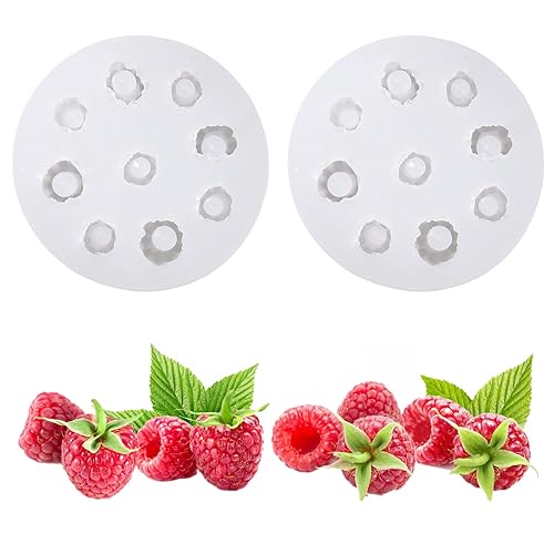 2 Pack Mini Raspberry Silicone Molds Non-Toxic Silicone Baking Molds