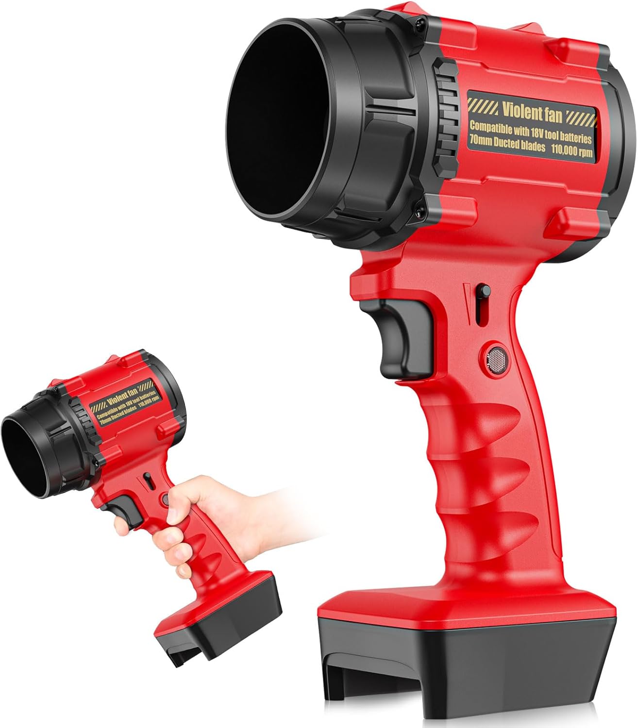 Rozlchar Cordless Leaf Blower Compatible for Milwaukee 18V Batteries(No Battery), Variable Speed Handheld Turbo Blower with Brushless Motor, Portable Dust/Snow Cleaner for Lawn, Patio