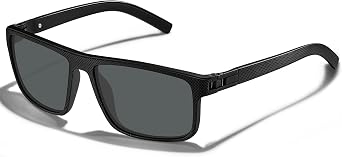 AVAWAY Retro Polarized Sunglasses for Men UV Protection Acetate Fashion Cool Rectangle Frame Wide Arm Sun Glasses