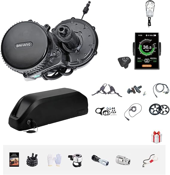 BAFANG BBSHD 48V1000W BBS02B 48V 500W/750W Electric Bike Conversion Kit with DP-C18/C965/850C/750C LCD Display with 48V/52V Lithium Ion Battery(Optional) Ebike DIY Kit