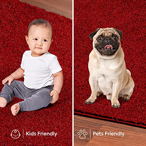 Ambiant Pet Friendly Solid Color Area Rugs Rust - 2' x 12' Runner, Indoor, Stain Resistant, Perfect for Living Room, Bedroom, Dining Room, Entryway, Pet & Kids Friendly Rug, Wedding, Made in USA by Ambiant - Image 5