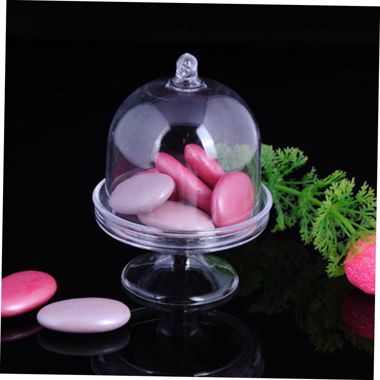 12pcs Transparent Candy Display Tray with Dome Lid Delicate Dessert Plate for Weddings Birthdays and Holiday Celebrations Practical and Elegant Candy Tray