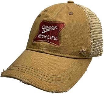 Miller High Life Gold Torn Mesh Retro Brand Trucker Hat