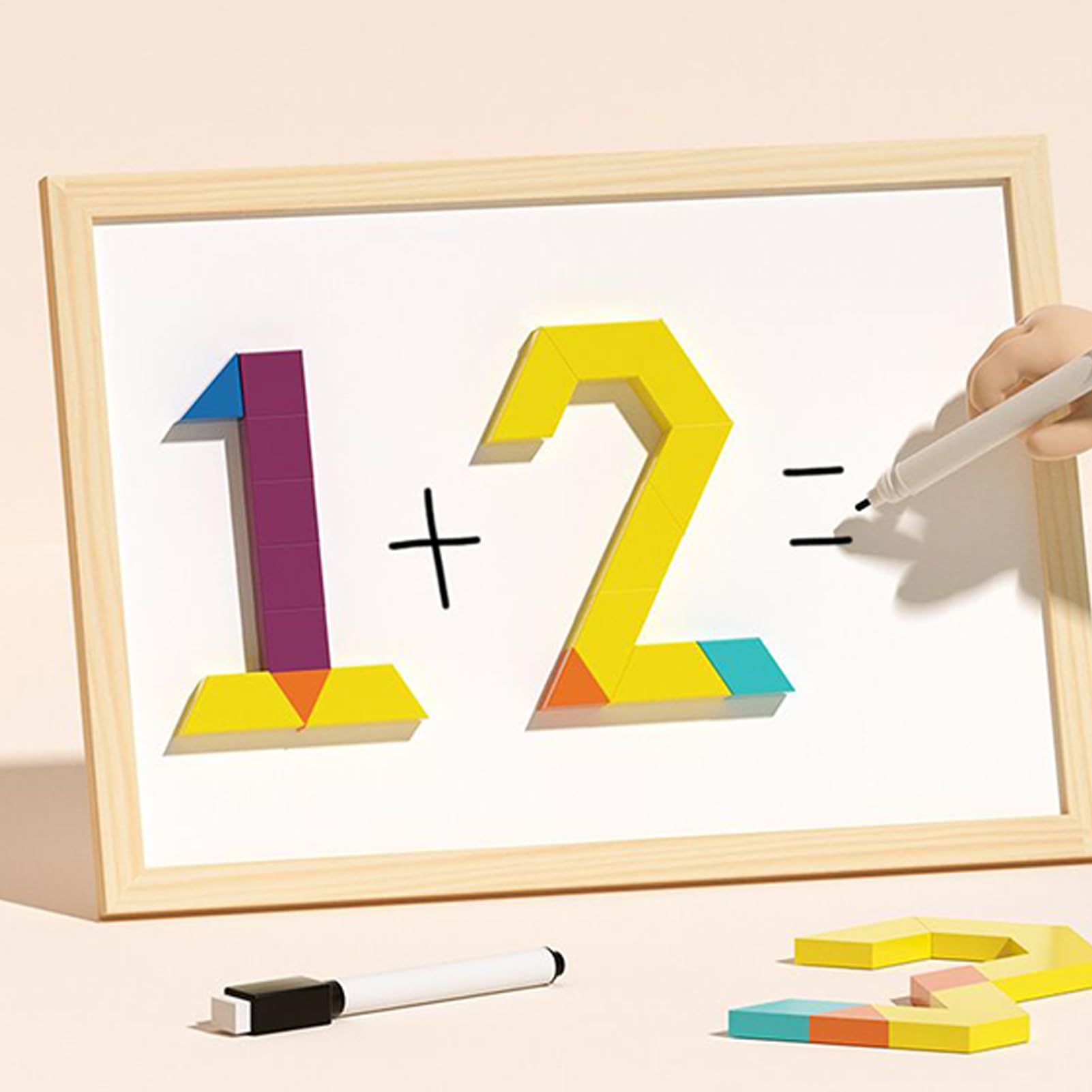 Rompecabezas Tangram de Reflexión Lógica de Madera para Mesa | Bloques de Madera para Desafíos Cerebrales y Creatividad Para Niños Niñas Adolescentes