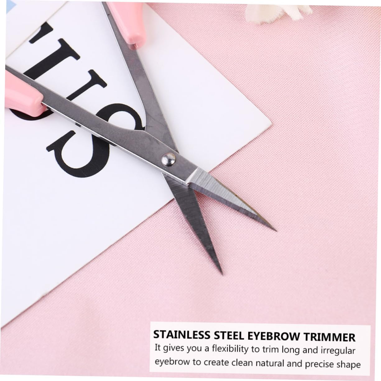 CALLARON 6pcs Beauty Scissors Precision Eyebrow and Eyelash Trimmers Curved and Straight Designs for Easy Grooming and Daily Use Portable and Lightweight for