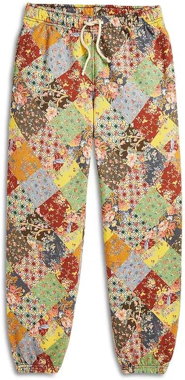 POLO RALPH LAUREN Pantalón jogging con estampado de patchwork de forro polar para niñas 6 6X Multi