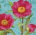 Entertaining with Caspari Victorian Peony Paper Dinner Napkins, Blue, Pack of 20