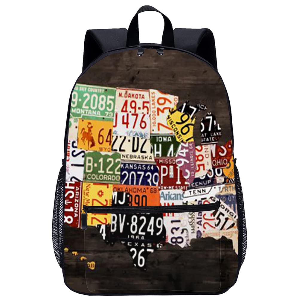 Backpack Map 3D Printing Knapsack Kids' Back Bag Academia Backpack Boy Girl Teen Laptop Game Leisure Travel Daypack 45x30x15cm/17in