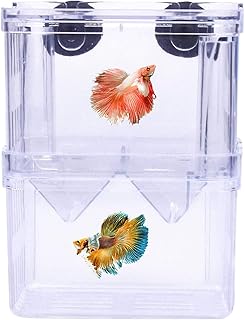 Beibi Fish Breeding Box, Multi Functional Acrylic Double Layer Fish Isolation Box, Transparent Breeding Tank For Aquarium Tank Fish Parenting Container Divider, with Suction Cups