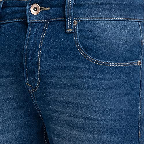 Image of Spykar Men's Kano Slim Fit Mid-Rise Jeans (Ankle Length)