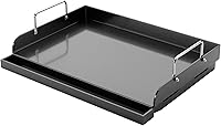 Vista 11 de Utheer Plancha antiadherente mejorada de hierro fundido para parrilla de gas, parrilla de doble quemador de 26.7 x 8.6 pulgadas, placa superior