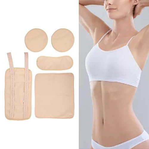 Juego de 4 envolturas de aceite de ricino reutilizable para cuello y cintura, aceite de ricino orgánico reutilizable de doble capa para aceite de