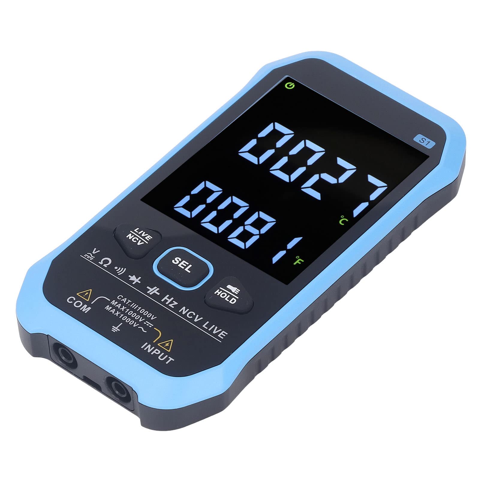 Multimetro Digitale Tester con Display LCD Ad Alta Precisione per la Risoluzione dei Problemi Elettrici e Automobilistici con Batteria Integrata