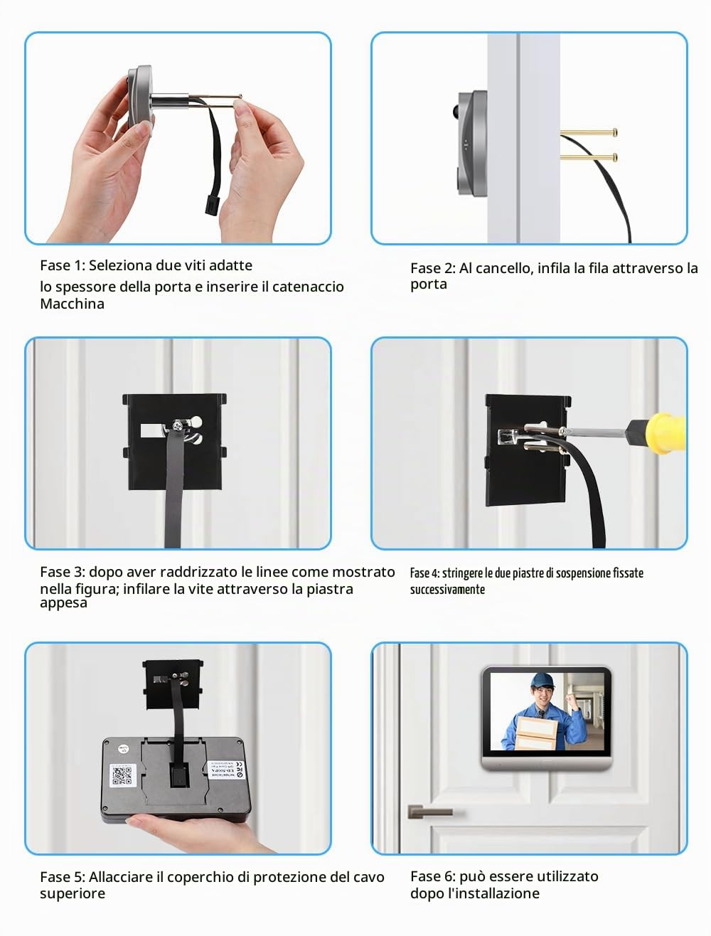 Spioncino Digitale a Batteria 1080P,Suoneria Campanello,Wifi Video Telecamera Senza Fili con da Monitor 4,3" Pollici,Alexa,Scheda 32G inclusa