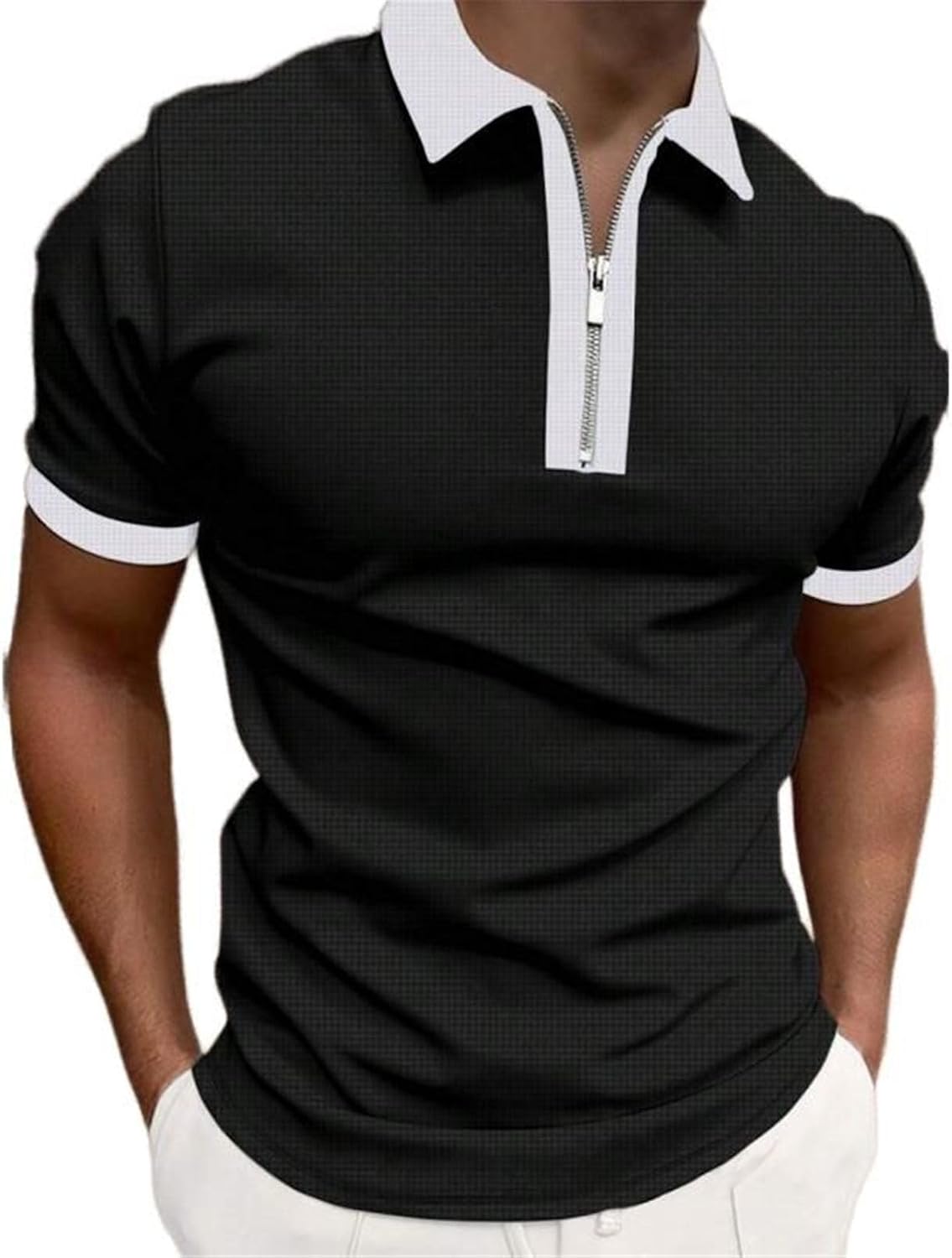Men's 3D Printed Polo Shirt Short Sleeve Unique Pattern Casual Lightweight Summer Top