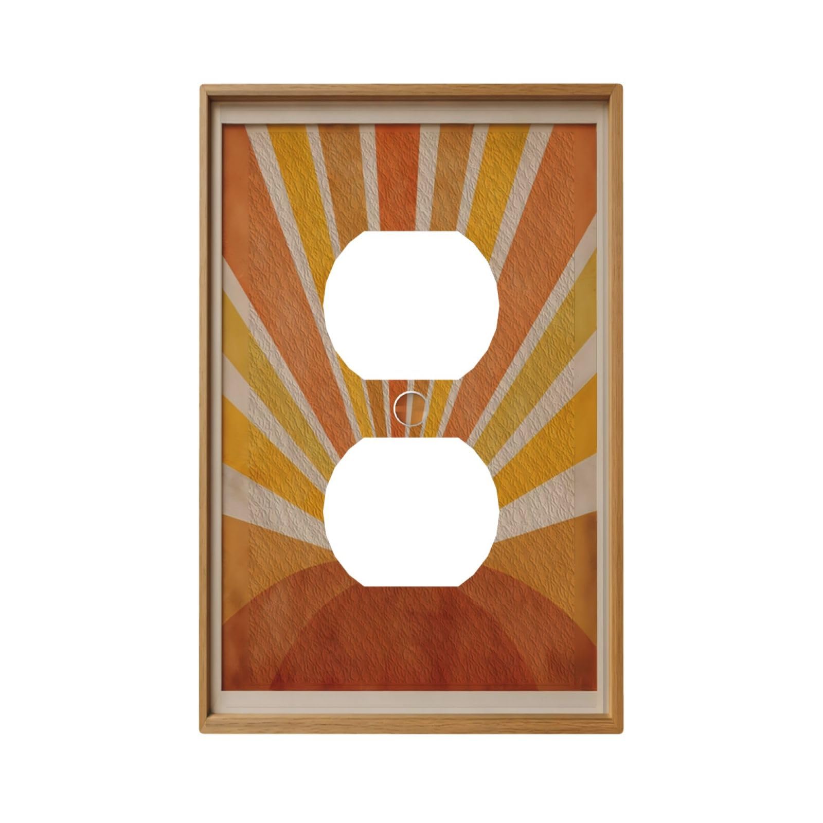 Platitude murale cassée grâce au couvre-interrupteur motif soleil bohème unique