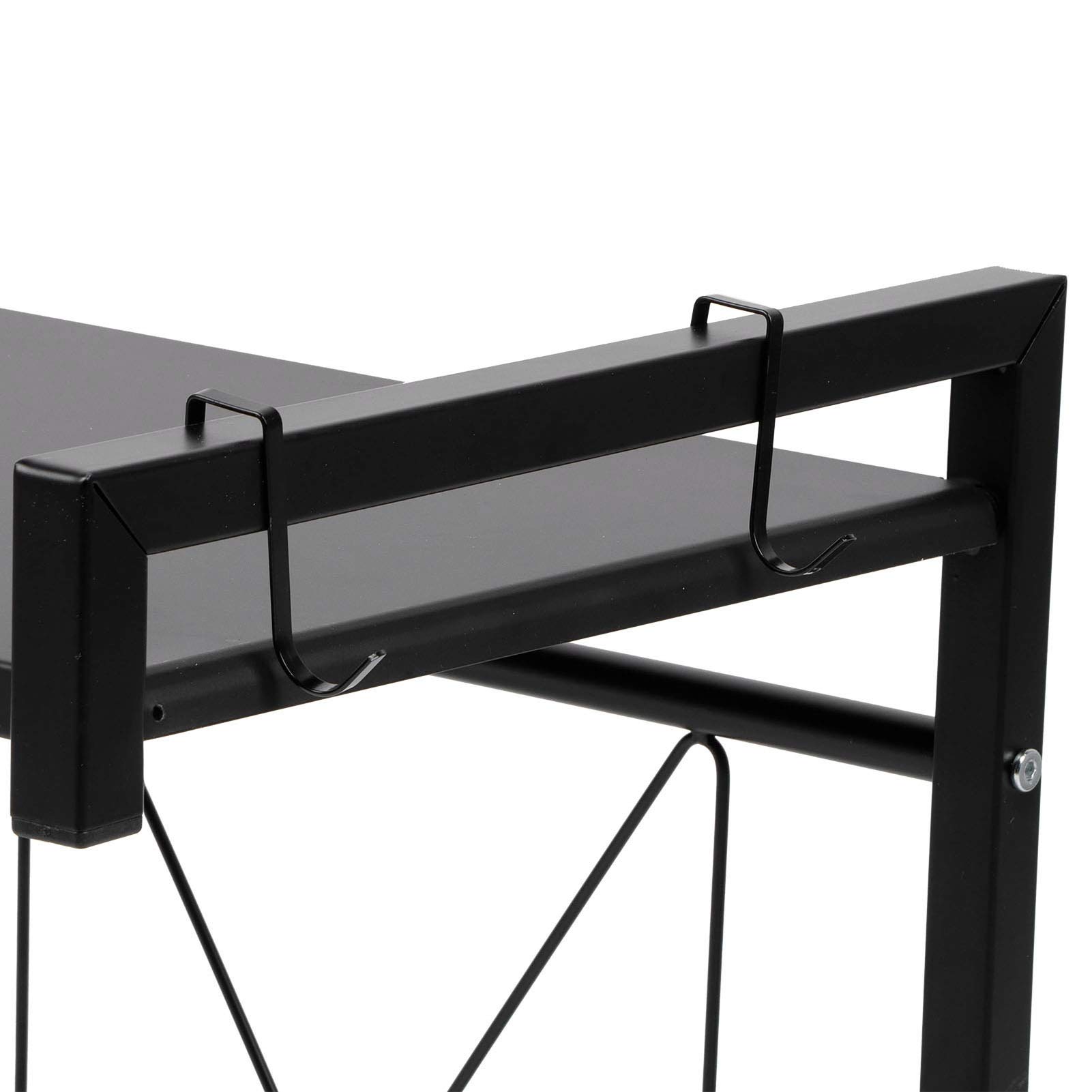 Dioche Metallo Forno a Microonde Rack Tostapane Scaffale, Mensola Microonde Allungabile Forno a Microonde Risparmio di Spazio Armadietto Organizzatore Supporto per Spezie, Nero