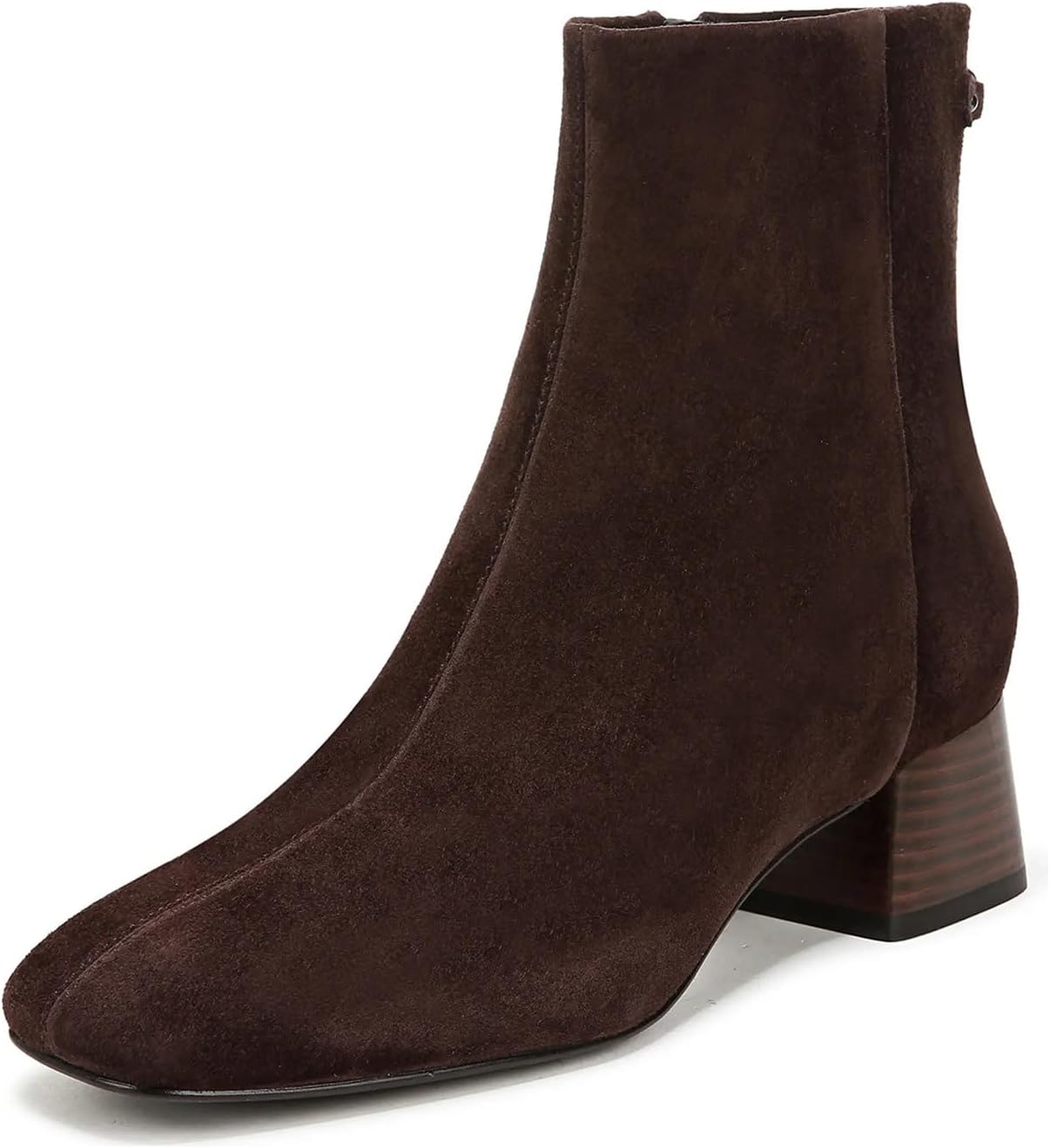 Womens Ankle Boots Square Toe Low Chunky Block Heel Booties with Side Zipper Comfortable Dress Short Boots Shoes - Image 2