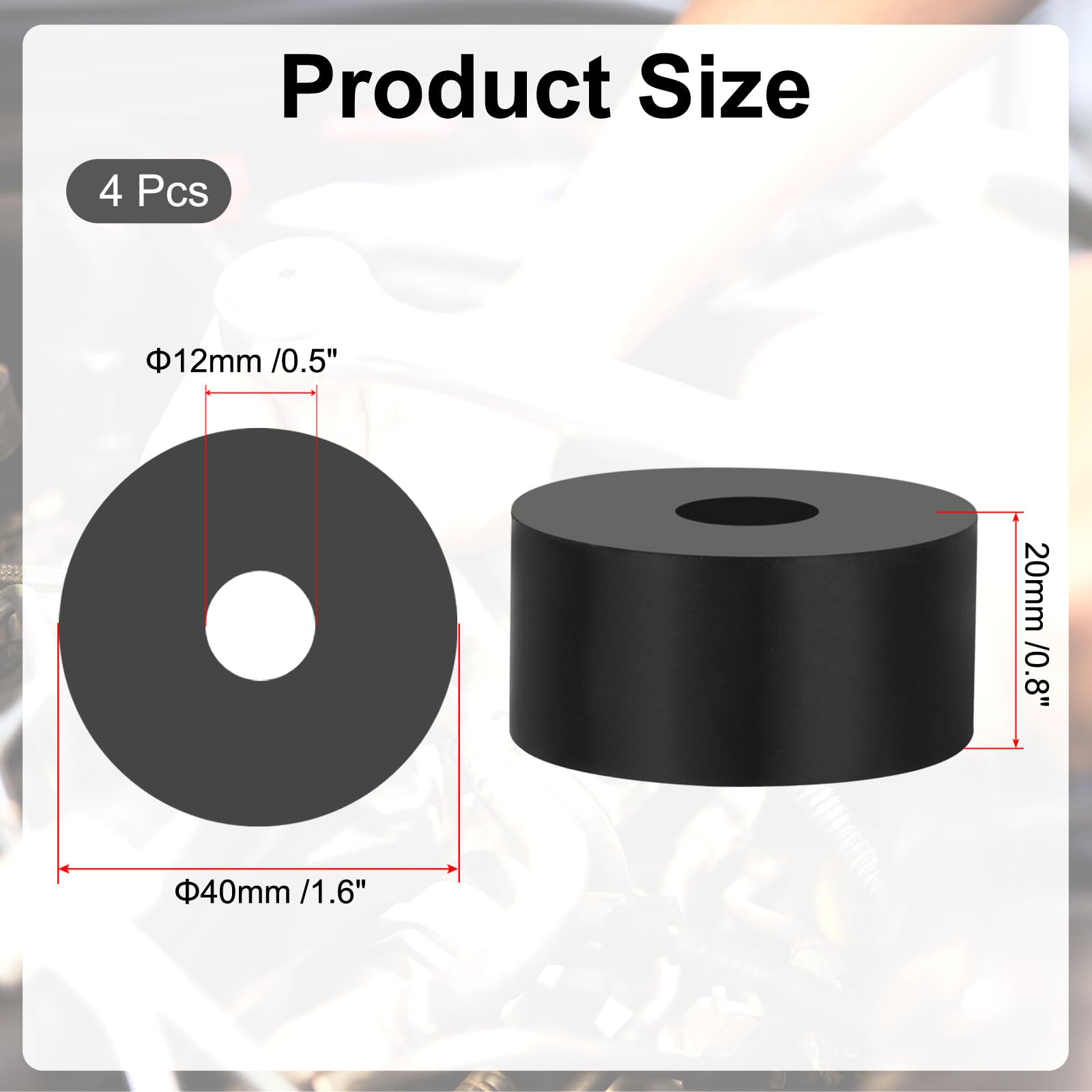 PATIKIL Multi Purpose Rubber Spacer - Image 2